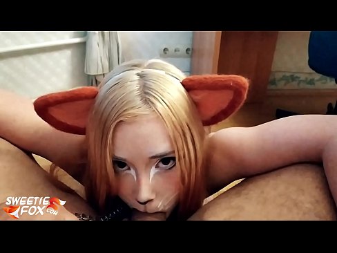 ❤️ Kitsune jibla 'dick u cum f'ħalqha ❤️ Vidjo porn lilna ☑